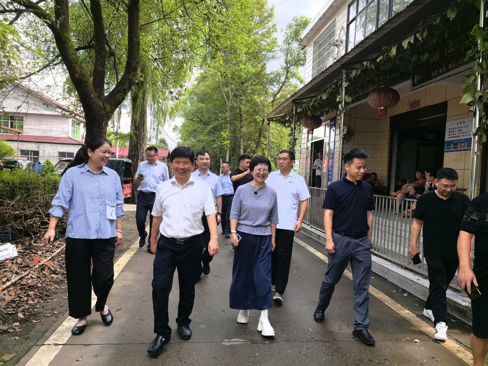 朱容瑢一行在黄壁坪村寻访烈士足迹